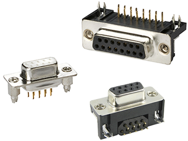 PCB mount D-sub connectors