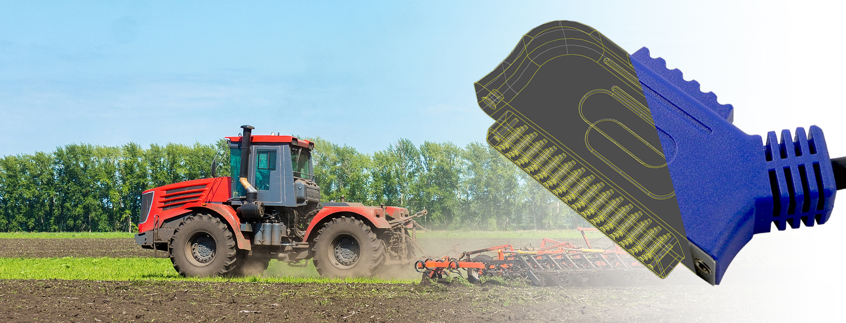 Agri-tech with overmoulded cable assembly