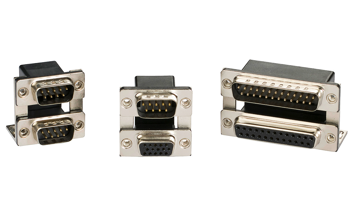 PCB Mount, Dual-port D-Sub Connectors