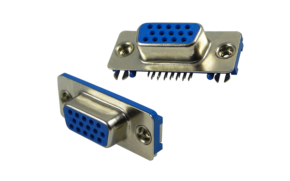 PCB Mount, High Density, Right-Angle, Ultra-slim Footprint D-Sub Connectors