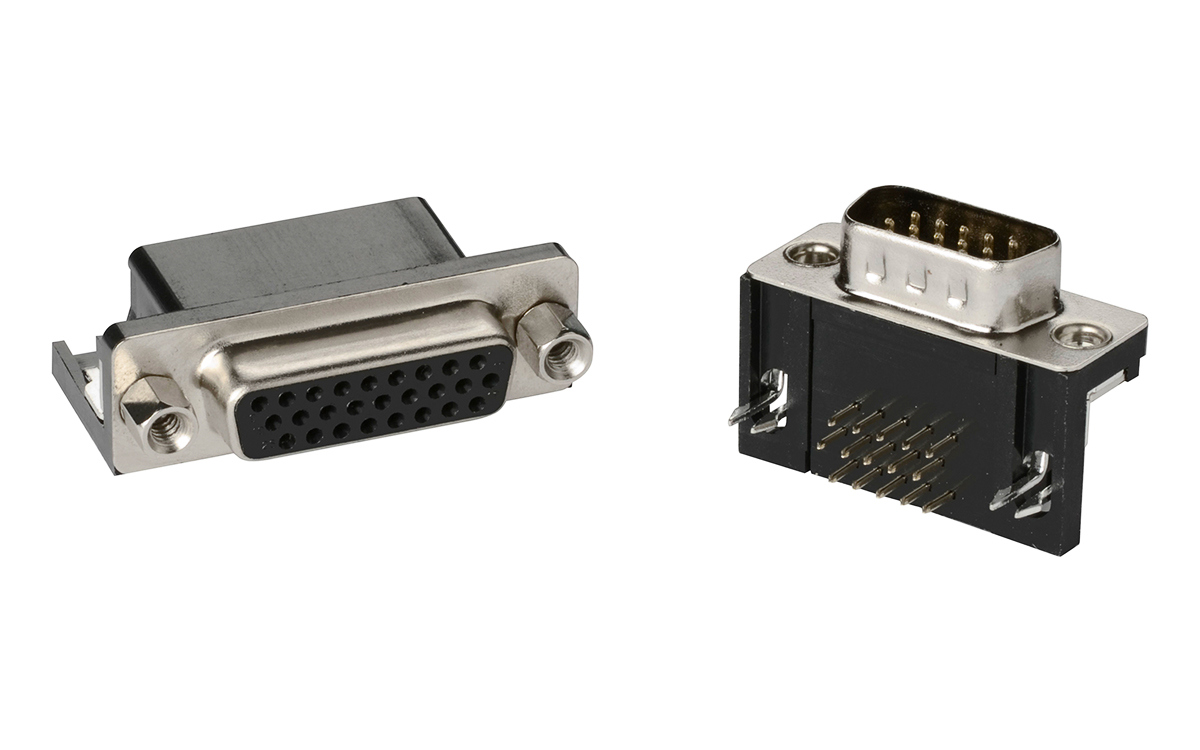 PCB Mount, High Density, Right-Angle D-Sub Connectors