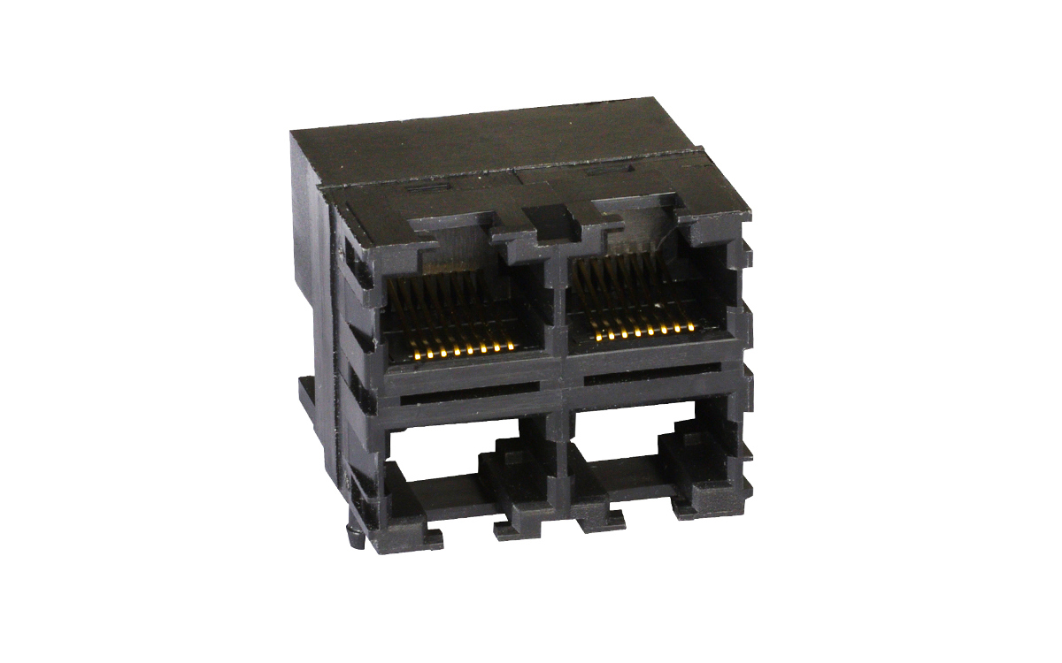 Multi-Port, Dual Row "Harmonica", Unshielded RJ Connectors