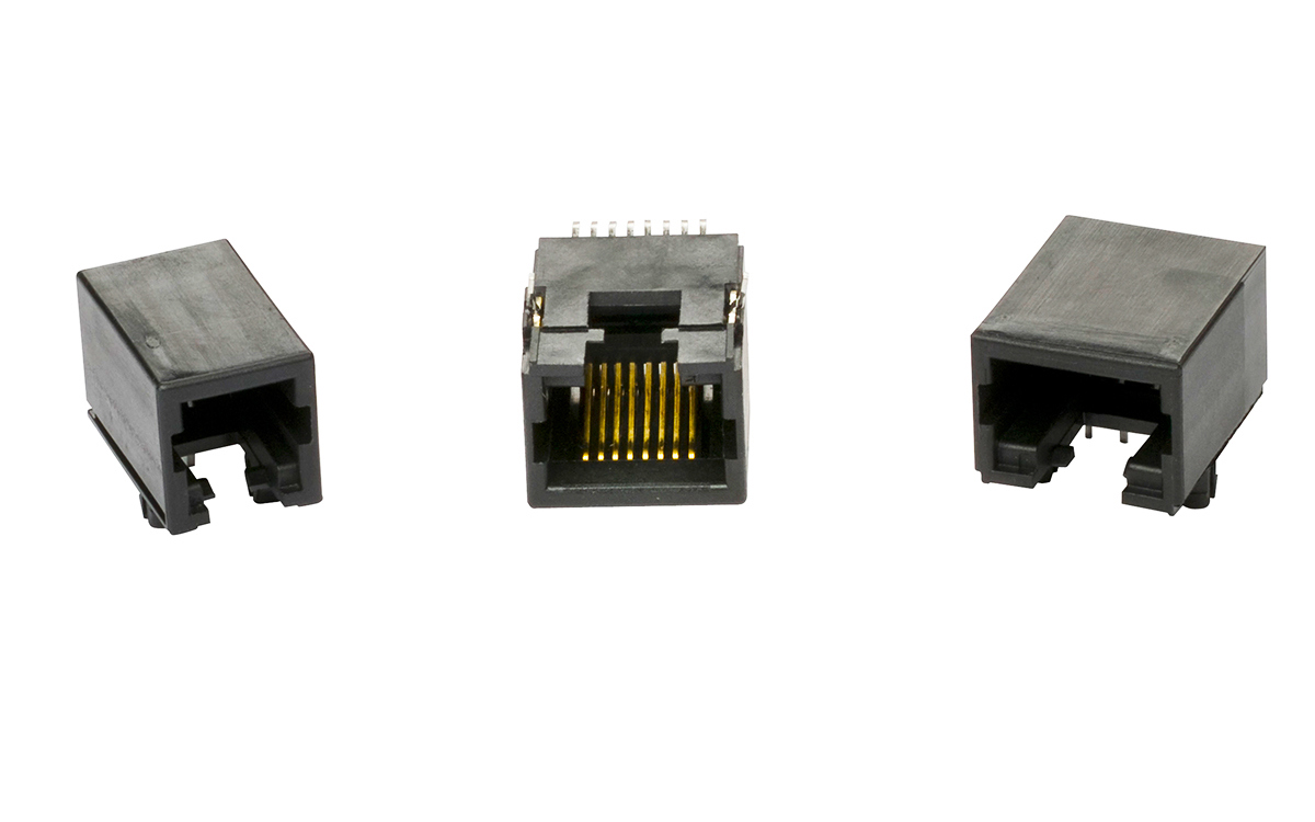 Single-Port, Side Entry, Unshielded RJ Connectors